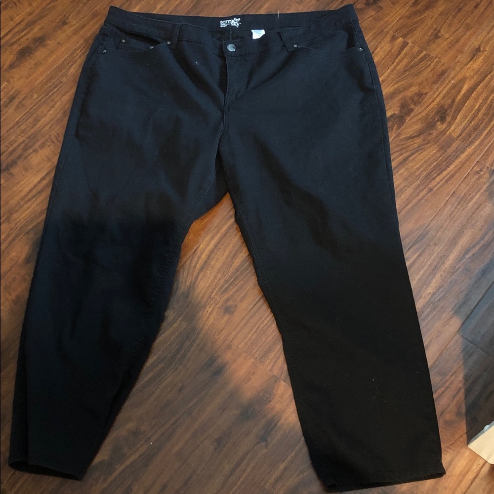 Black plus size 22 Straight-Leg Jeans